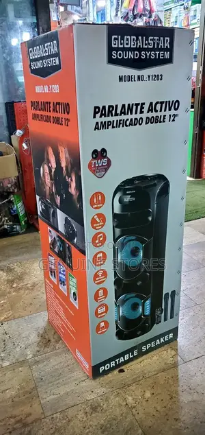 Rechargeable Amplified Speaker of 2 Microphones of Big Size