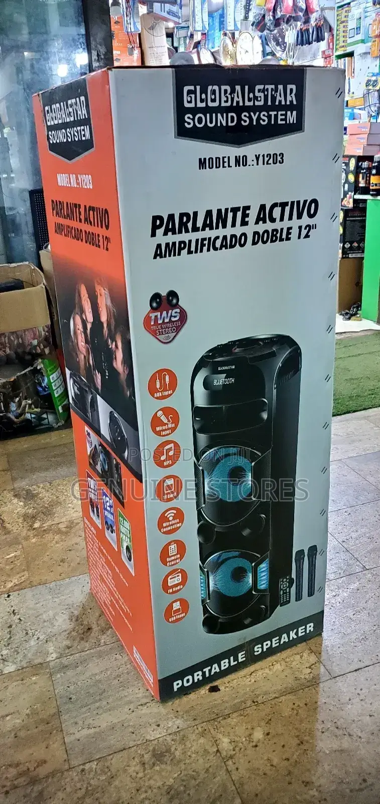 Rechargeable Amplified Speaker of 2 Microphones of Big Size