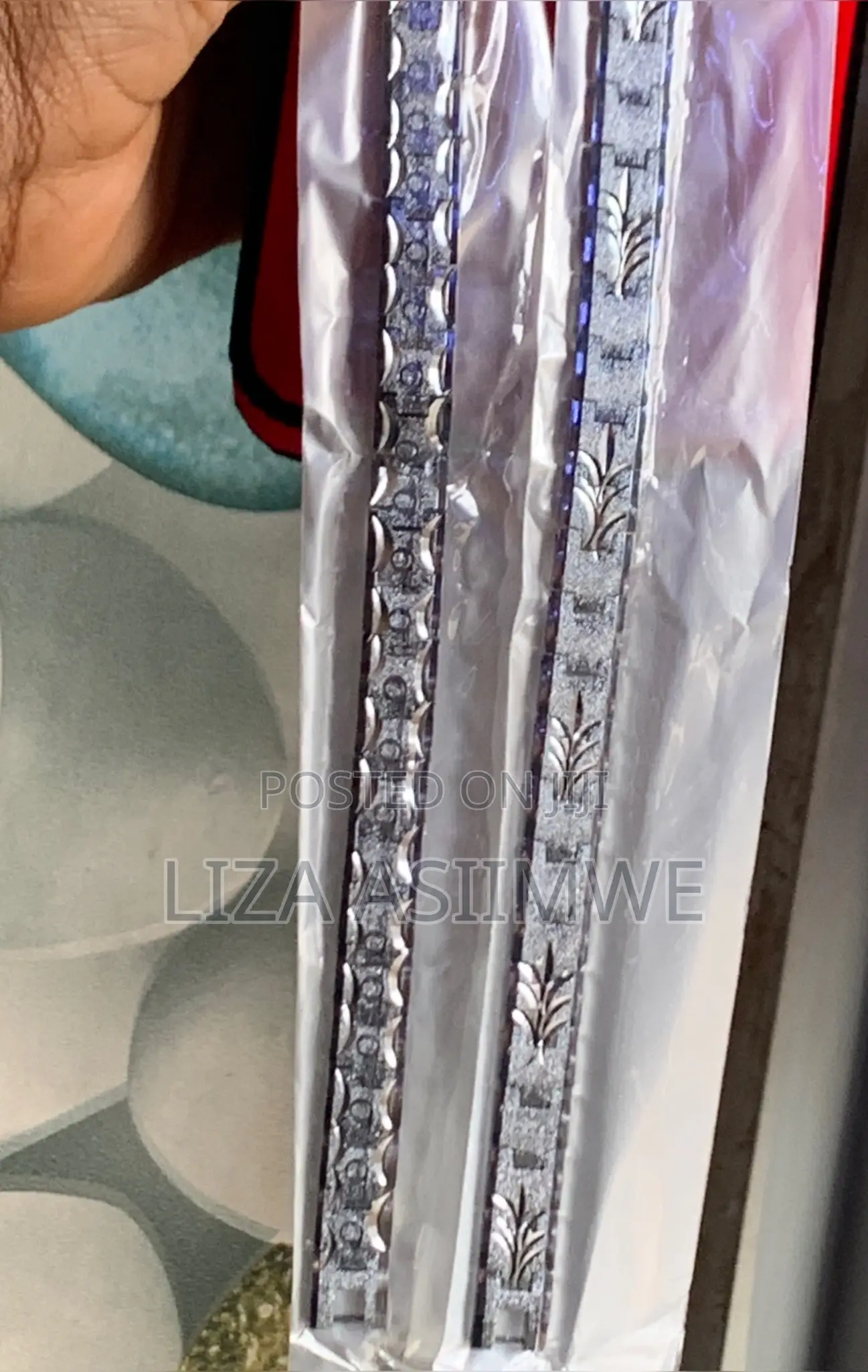 Silver Stainless Steel Textured Bracelets