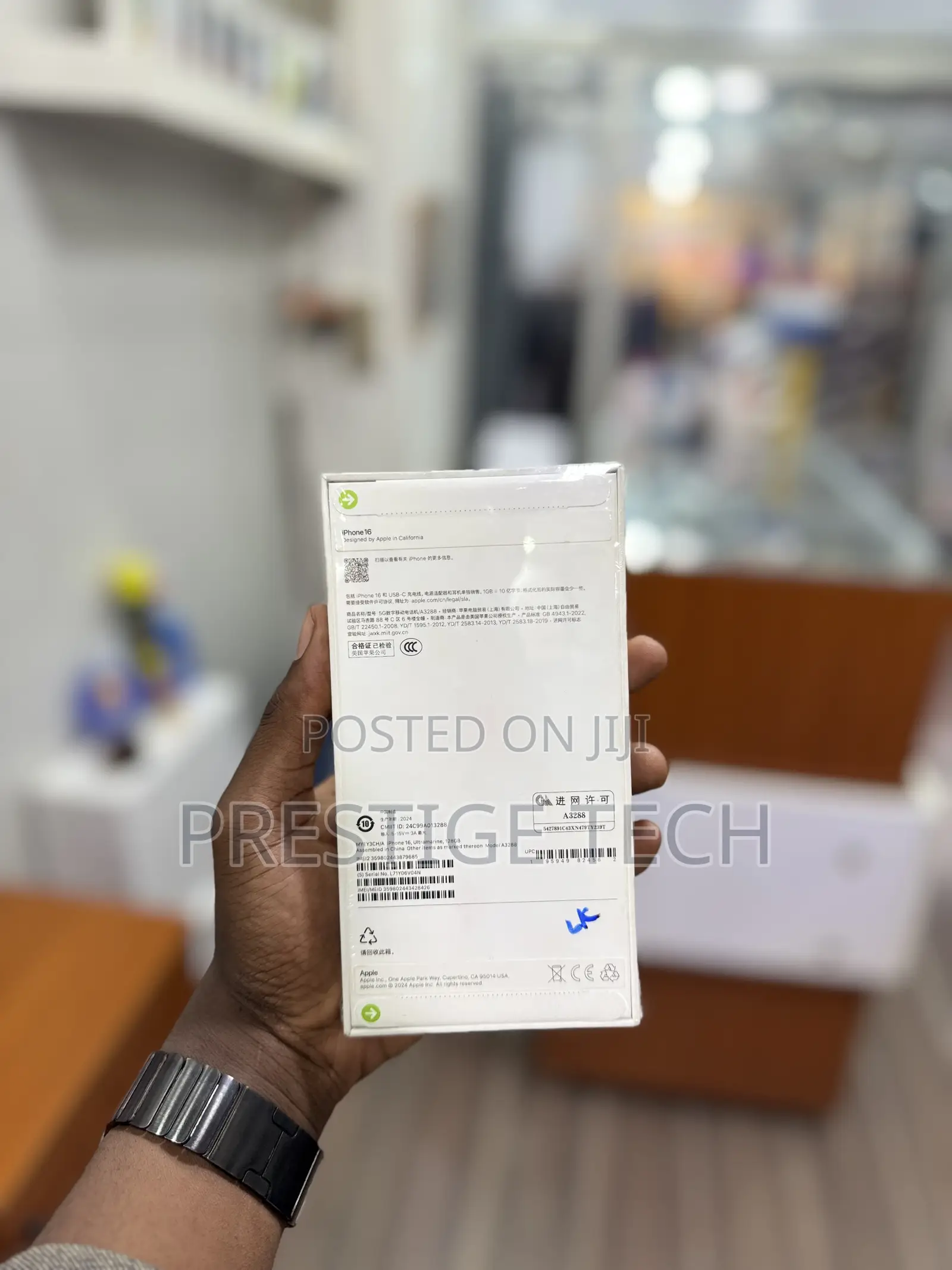 New Apple iPhone 16 128 GB Blue