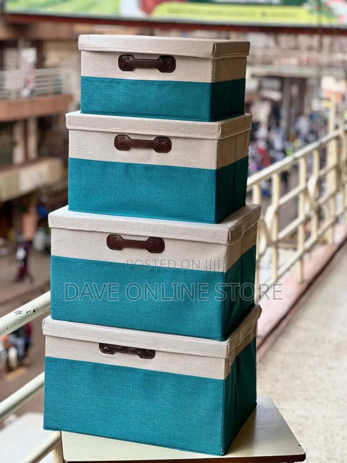 4 PCS Foldable Storage Boxes-Green