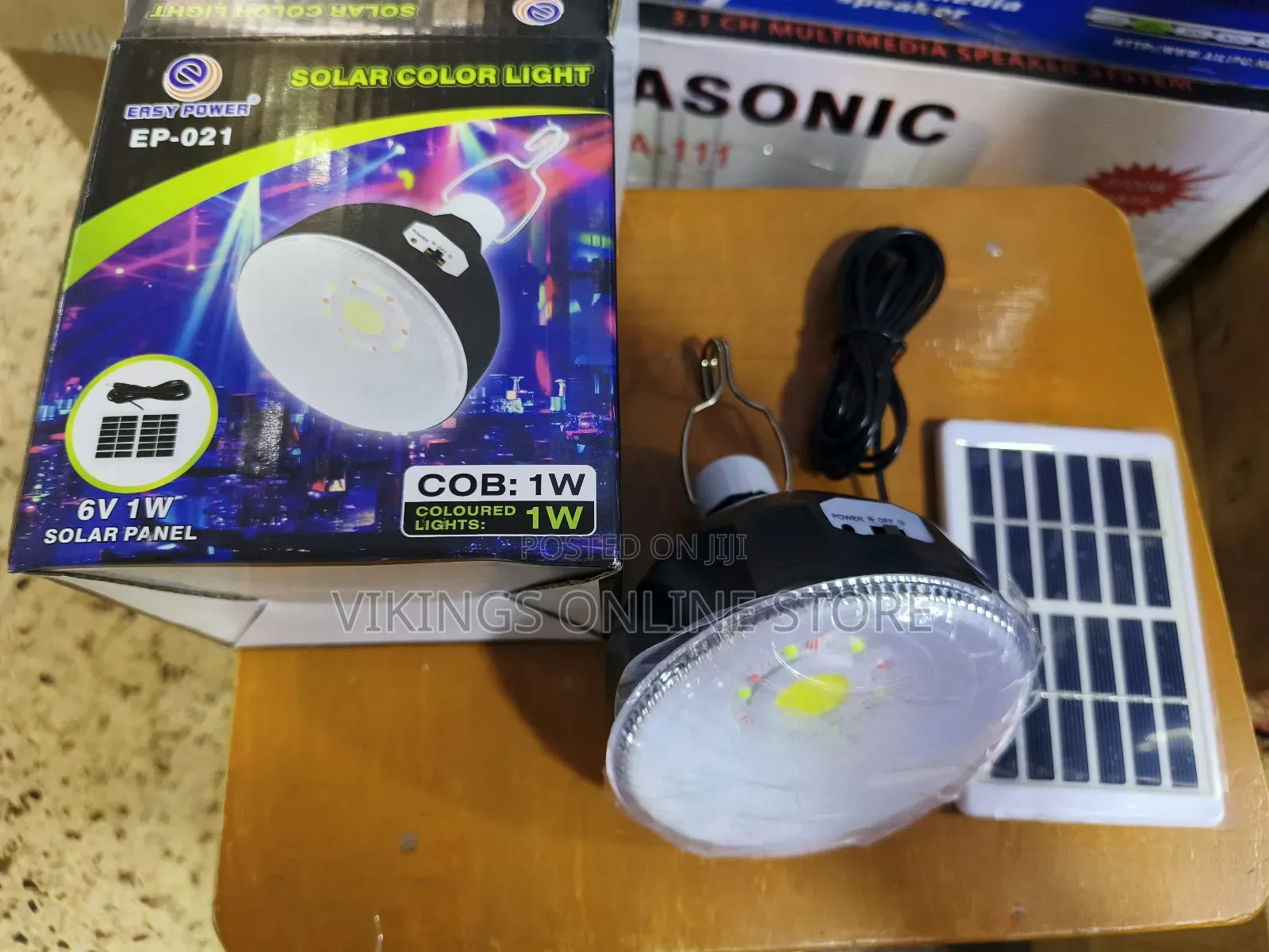 Led Solar Lamp Cob Ep021, 7w, Colored Light