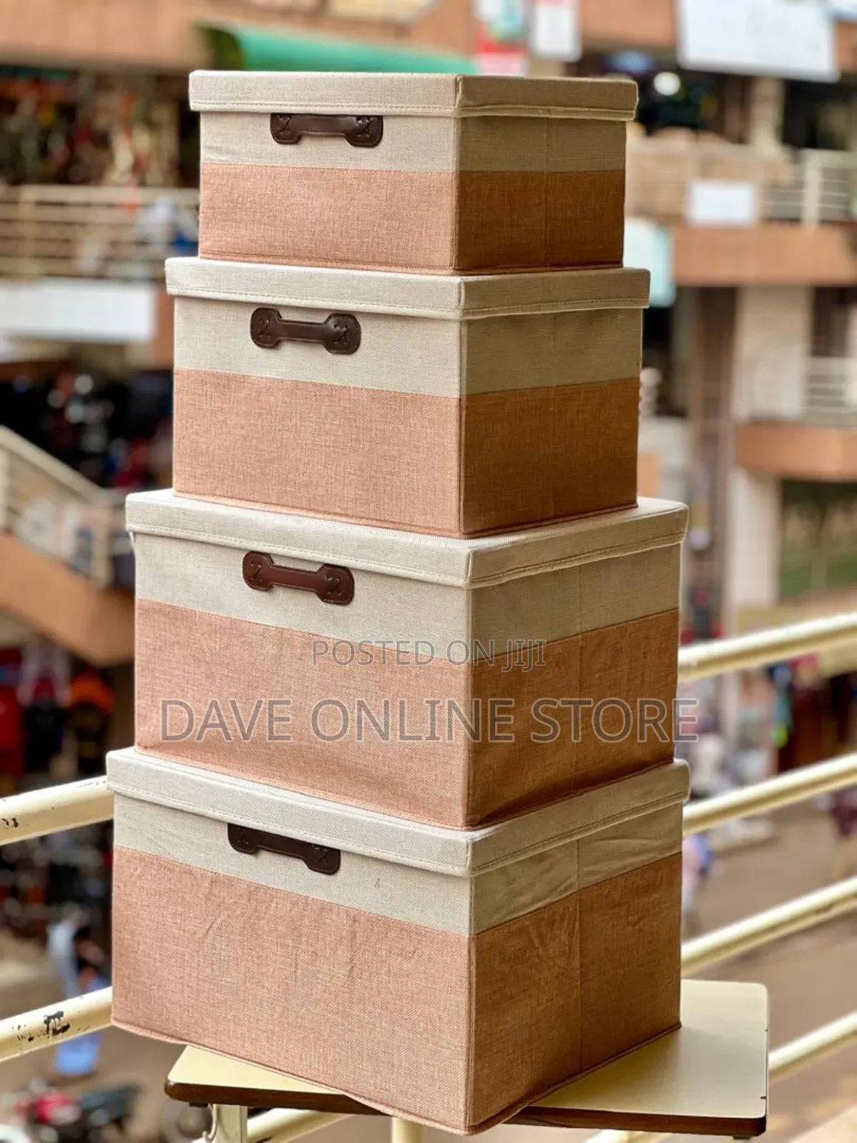 4 PCS Foldable Storage Boxes -Pink