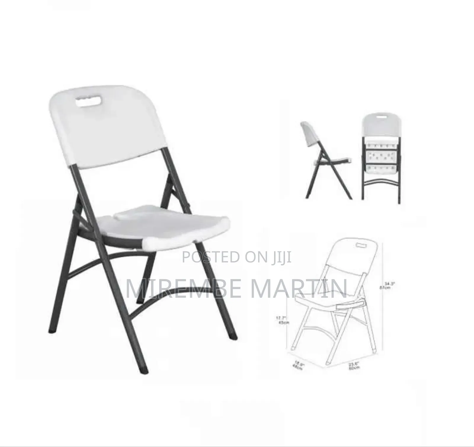 White Cheap Plastic Metal Folding Garden Plastic Chairs