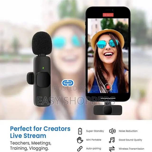  Wireless Microphone Double Mic for Type C