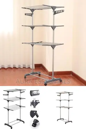 4 Tier Movable Clothes Hanger Stand