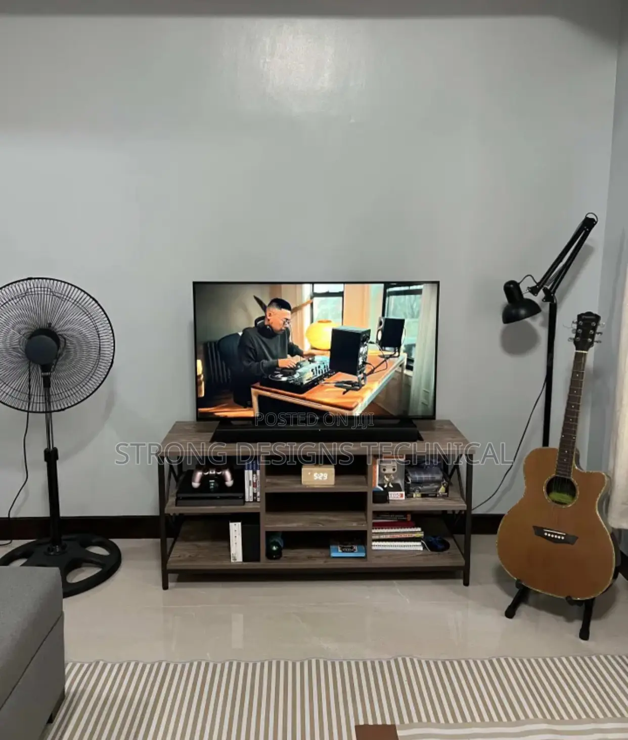 4ft Multipurpose Open Storage Cabinet/ Tv Stand for 32"-40"