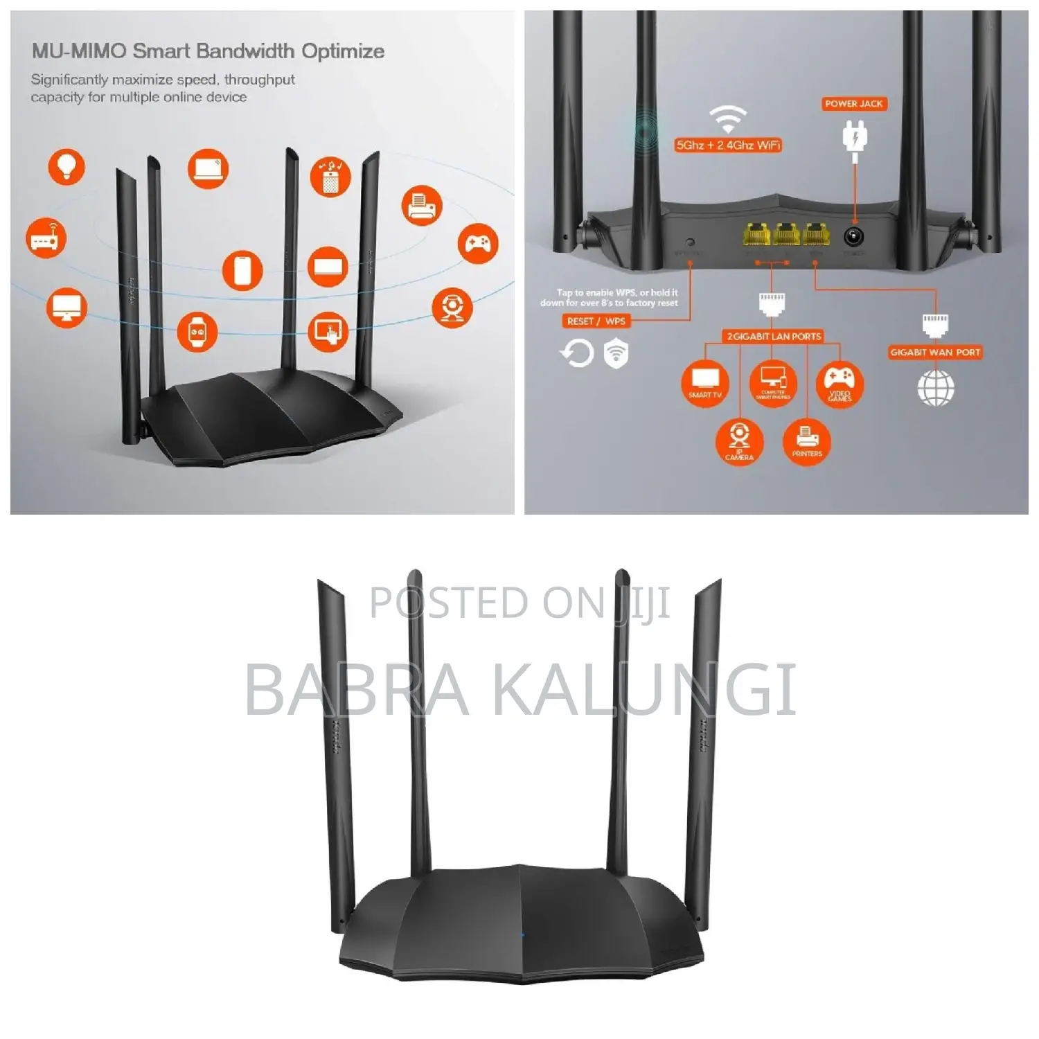 Tenda AC1200 Dual Band Gigabit Smart Wifi Router