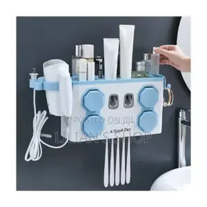 Toothpaste Toothbrush Holder With Makeuporganizer