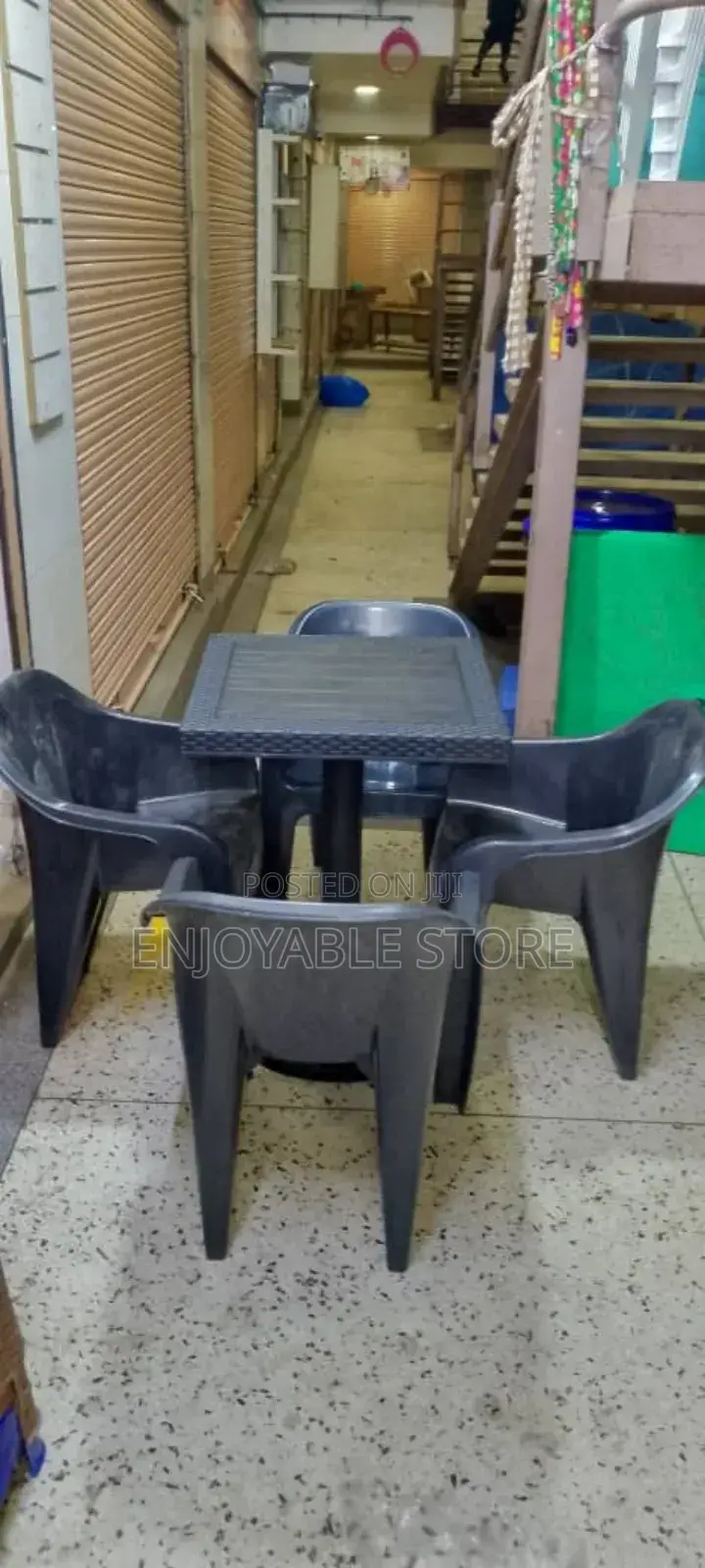 Plastic Sofa Chairs and Table Set