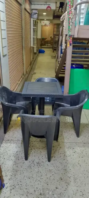 Plastic Sofa Chairs and Table Set