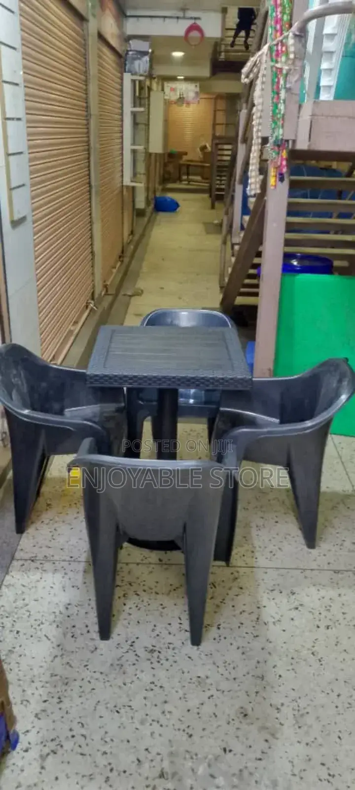 Plastic Sofa Chairs and Table Set