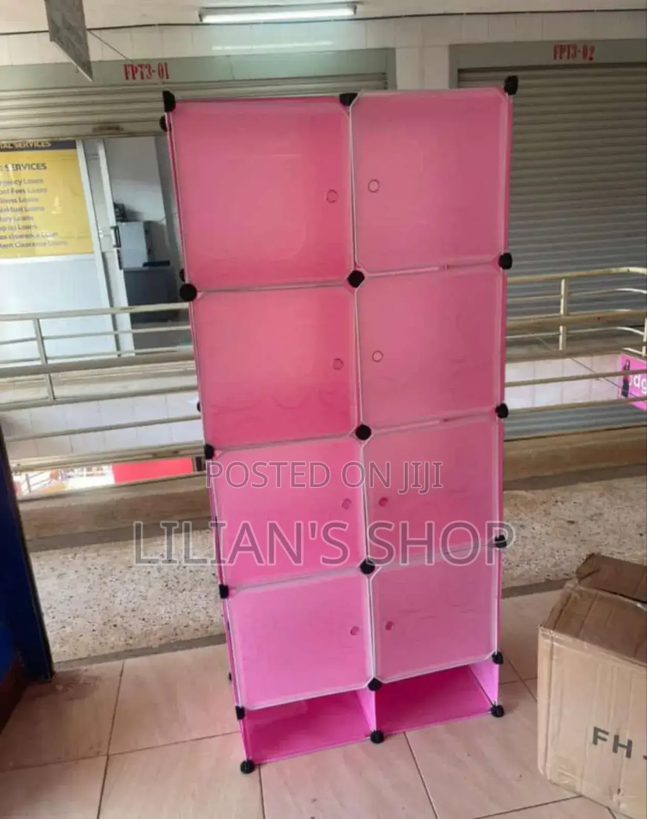 2 Colomn Dustproof Plastic Closet With Shoe Rack