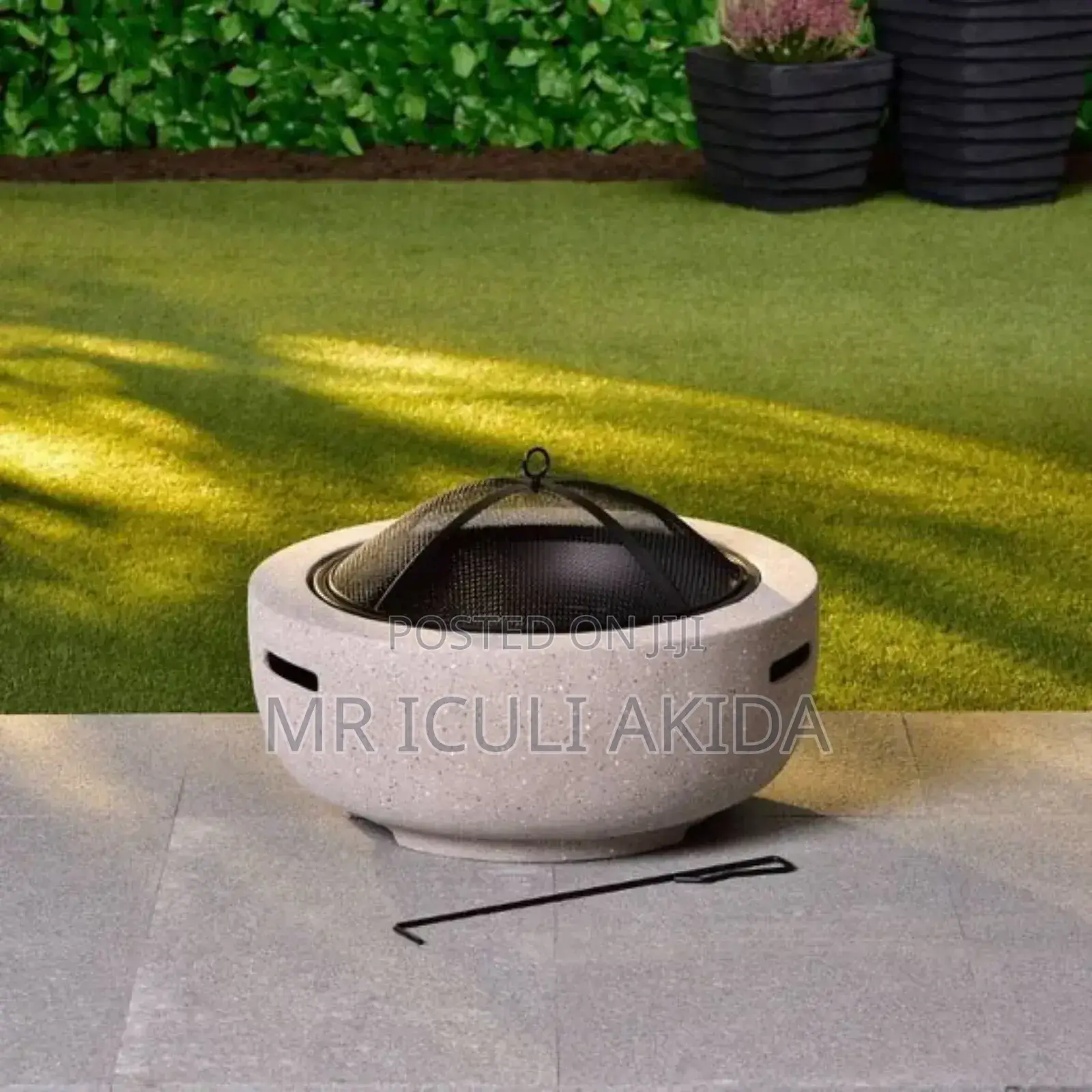 Outdoor Wood Burning Charcoal Terrace BBQ Grill Fire Pit