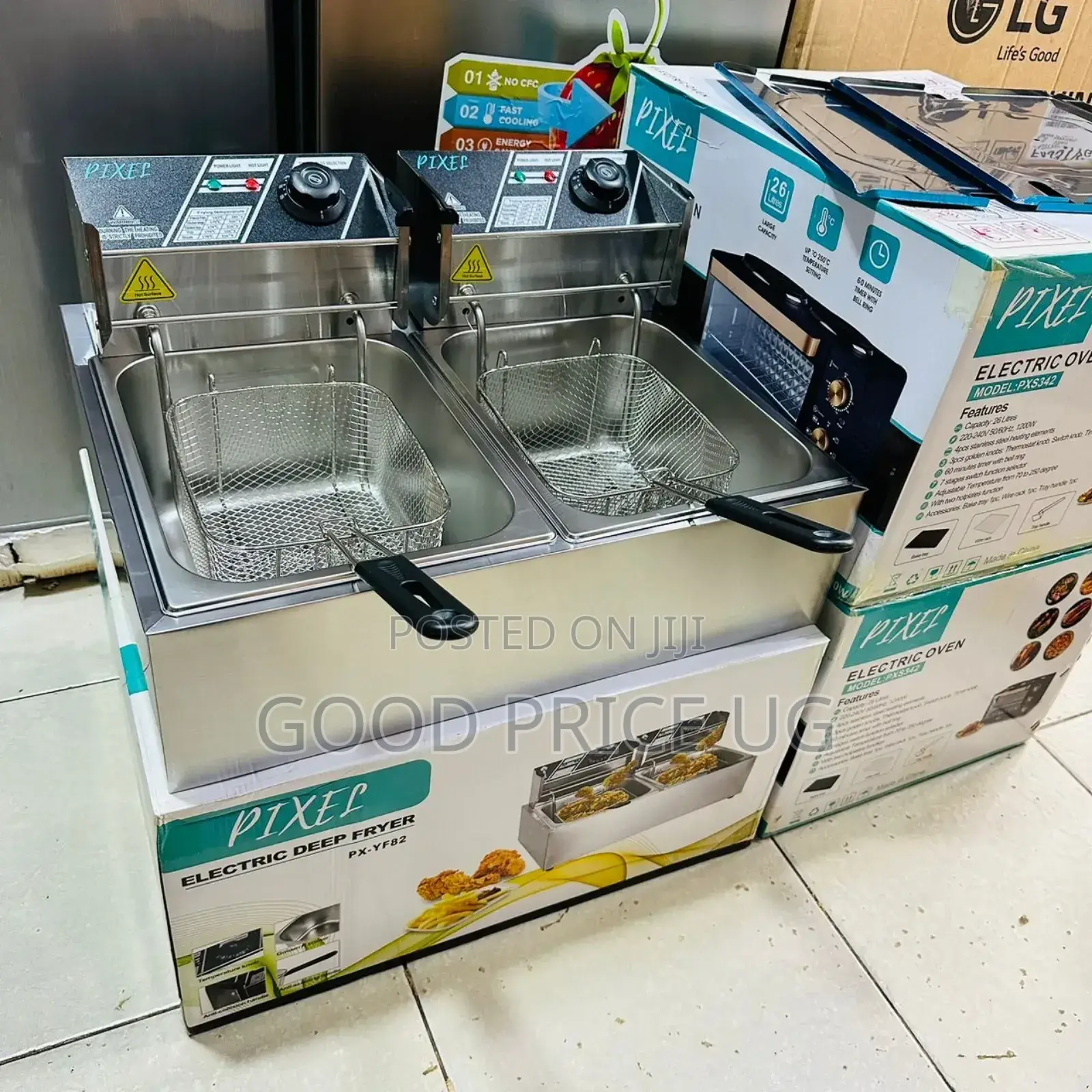 12 Litres Pixel Double Deep Fryer.
