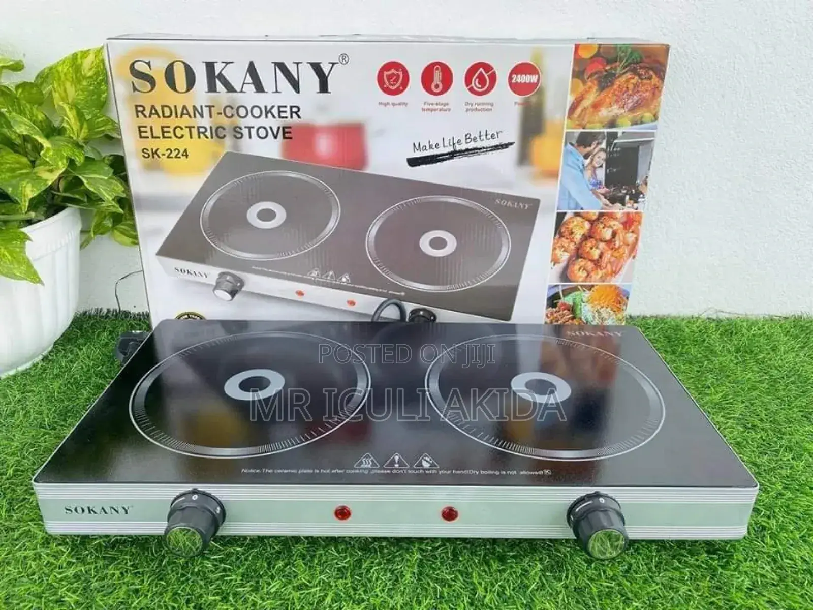 Original Sokany Imported Dual Radiant Cooker BM-224