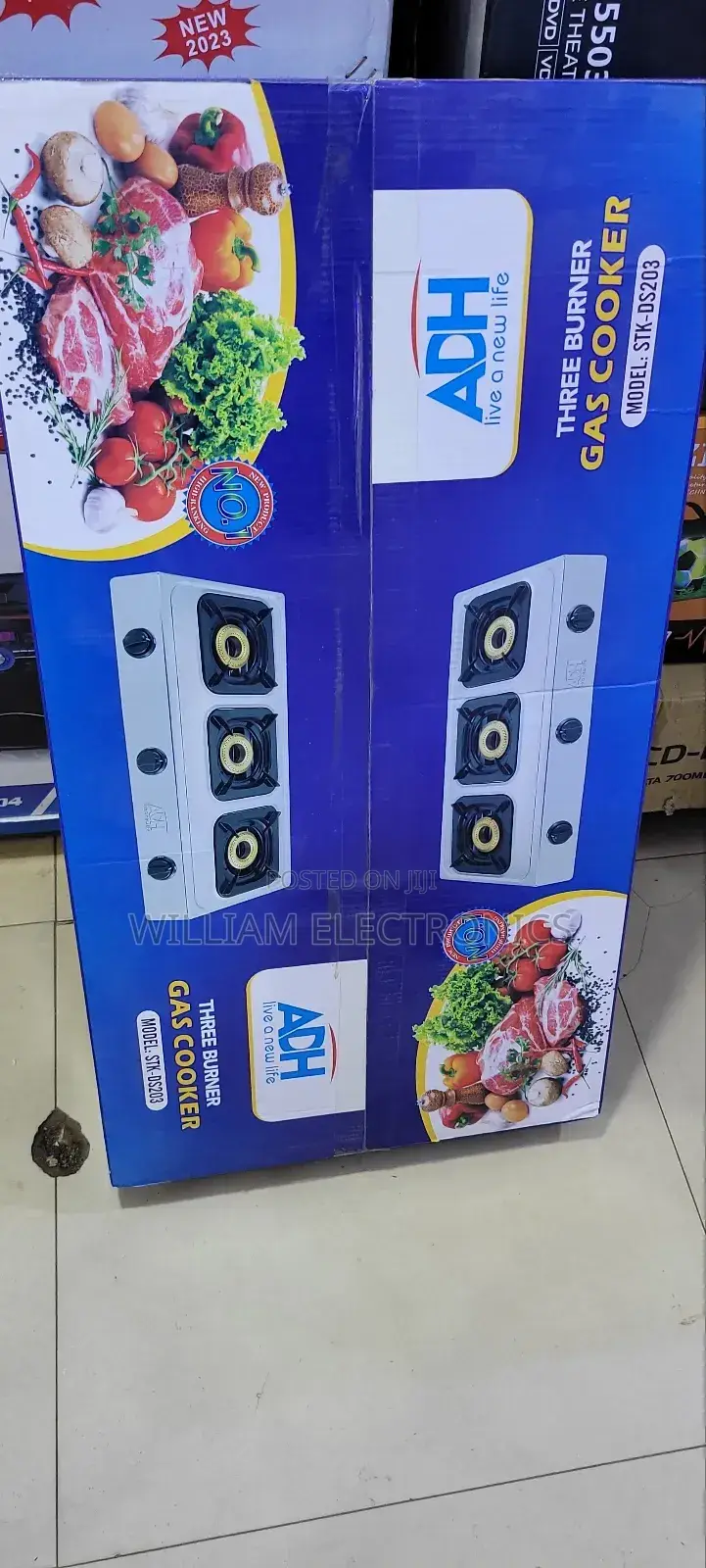 Enamel Coated ADH 3 Burner Gas Cooker/Stainless Gas Cooker