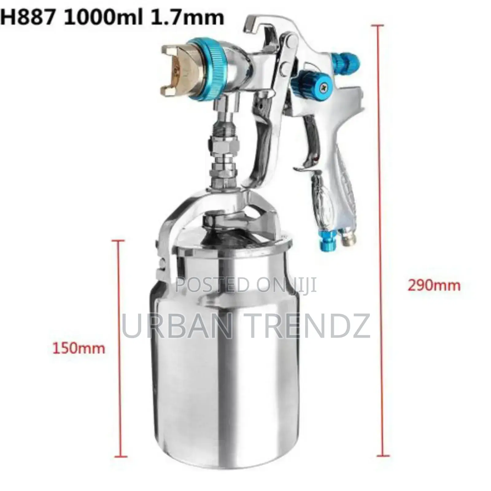 H887 1000ml 1.7mmprofessional Air Compressor Paint Spray Gun