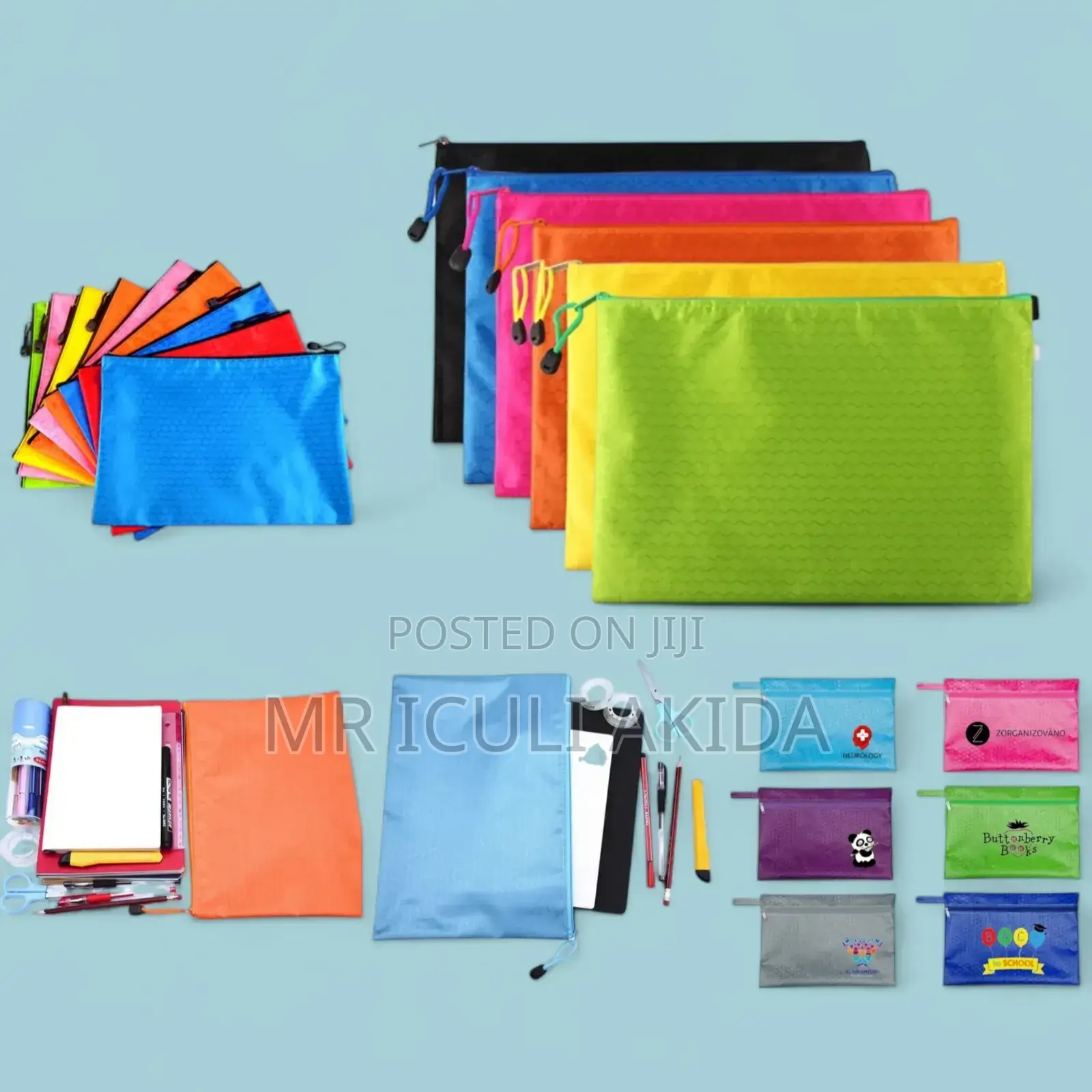 20x30cm Portable A4 Waterproof Zipper Document File Folder