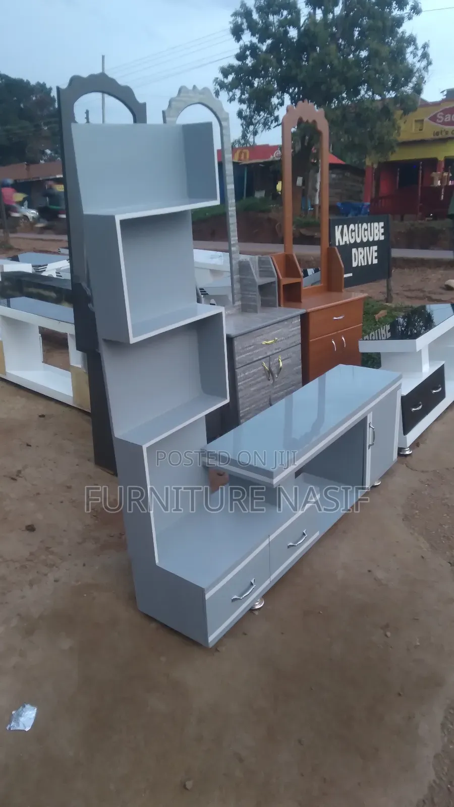 Tv Stand White and Gray Colours Available in Your Colour
