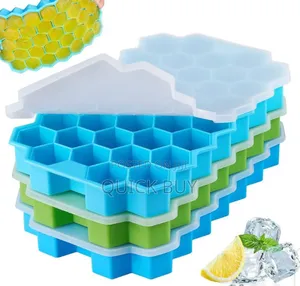 Unique Silicone Ice Cube Trays With Lids Removable Antiflow