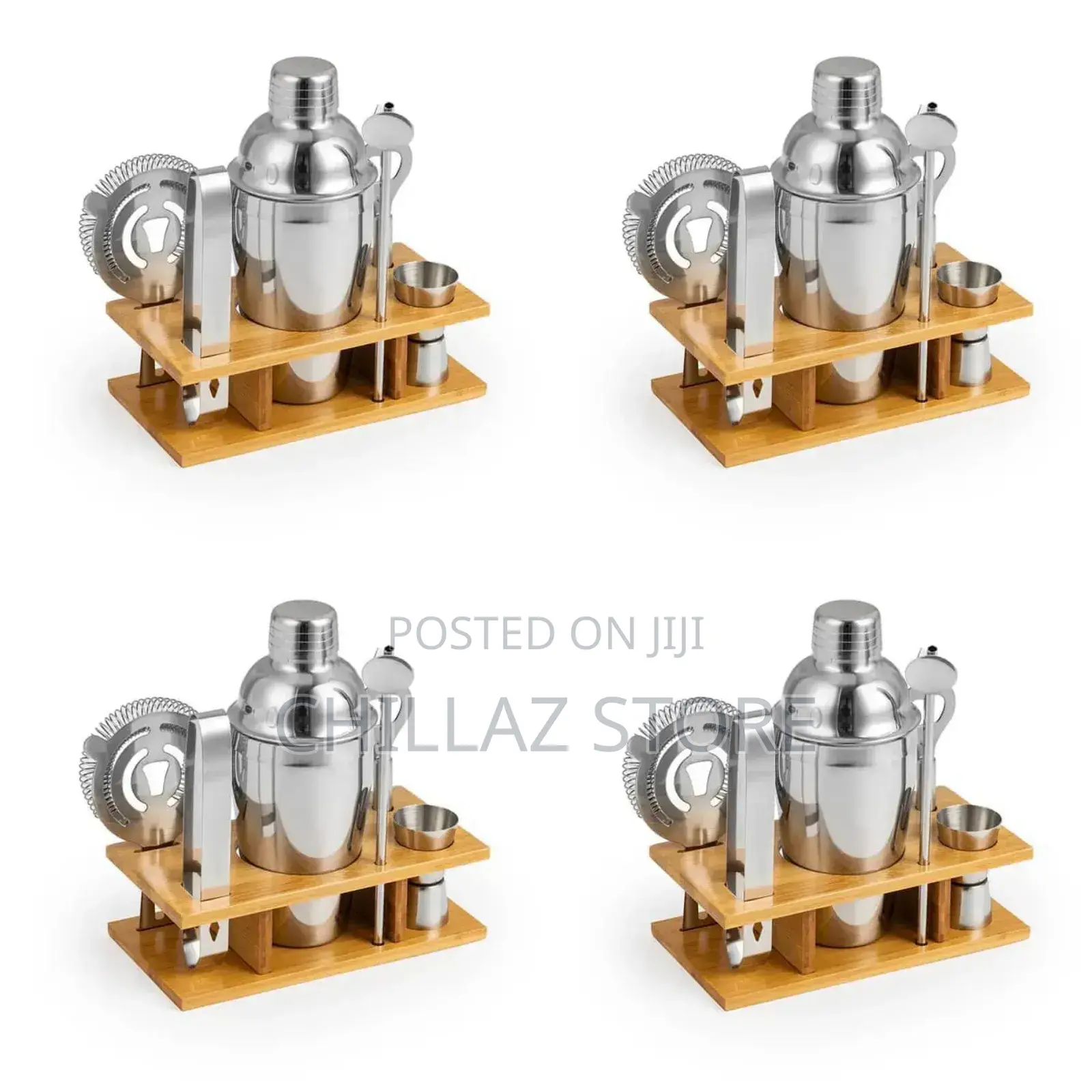 8pcs Stainless Steel Cocktail Shaker Set.