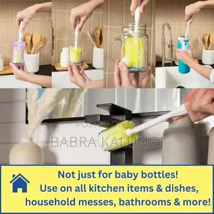1 Piece Foam Material Reusable Baby Bottle Brush,