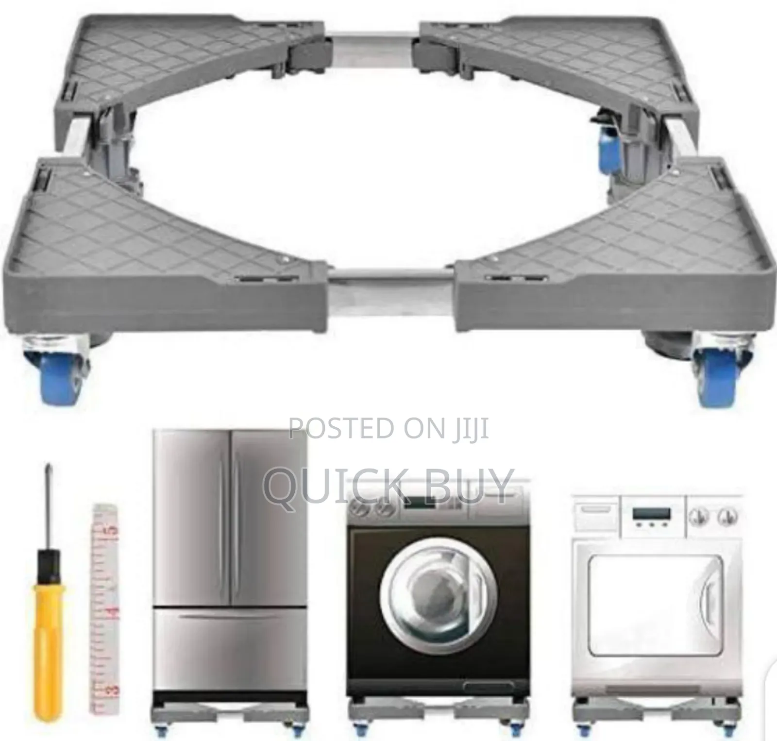 Heavy Duty Adjustable Movable Fridge Washing Machine Stand