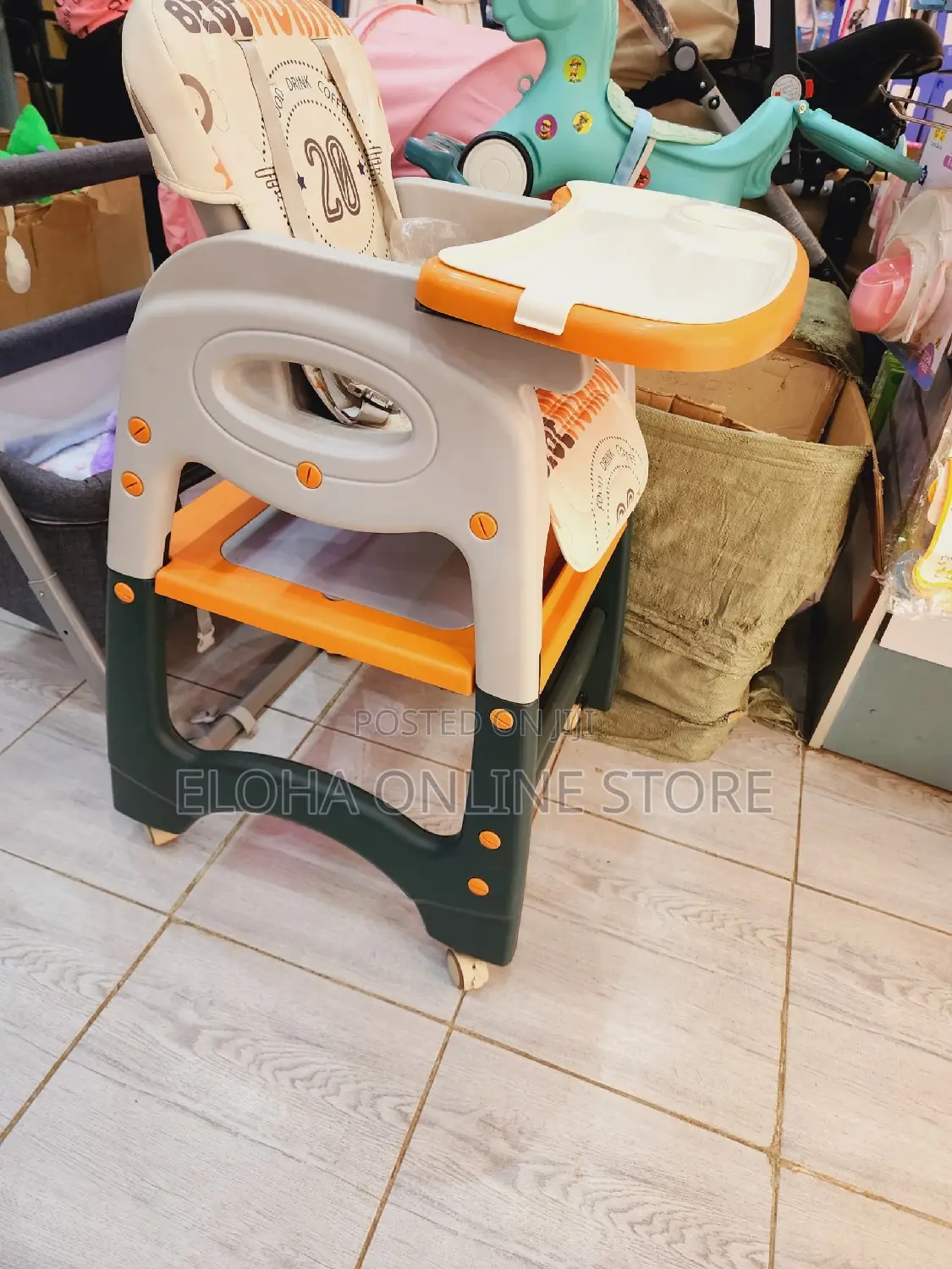 3 in 1 Convertible Baby Feeding Chair With Wheels