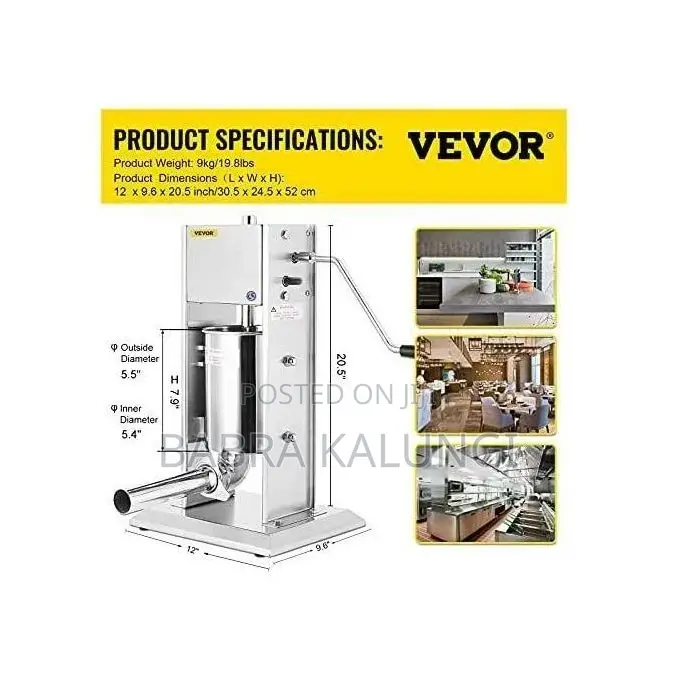 Electro Masters Sausage Filling Machine 3L Stainless