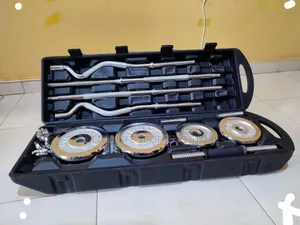 55 Kg Dumbbells Barbell, Curl Bar Box Set.(York)