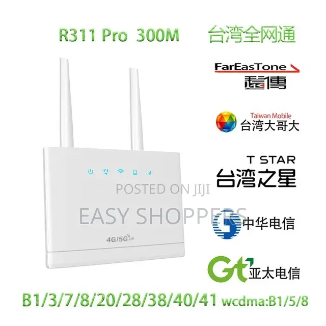 4G Wifi Wireless Router With Sim Card Slot External Antennas