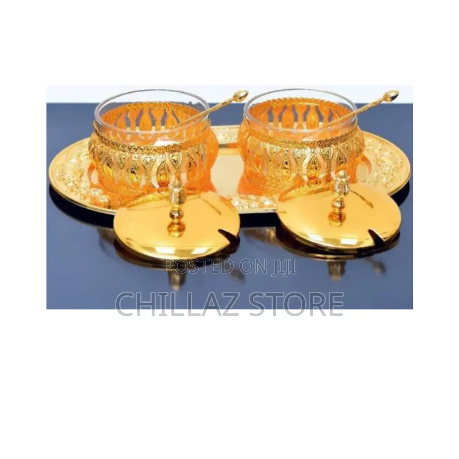 Gold Sugar Bowl With Lid.