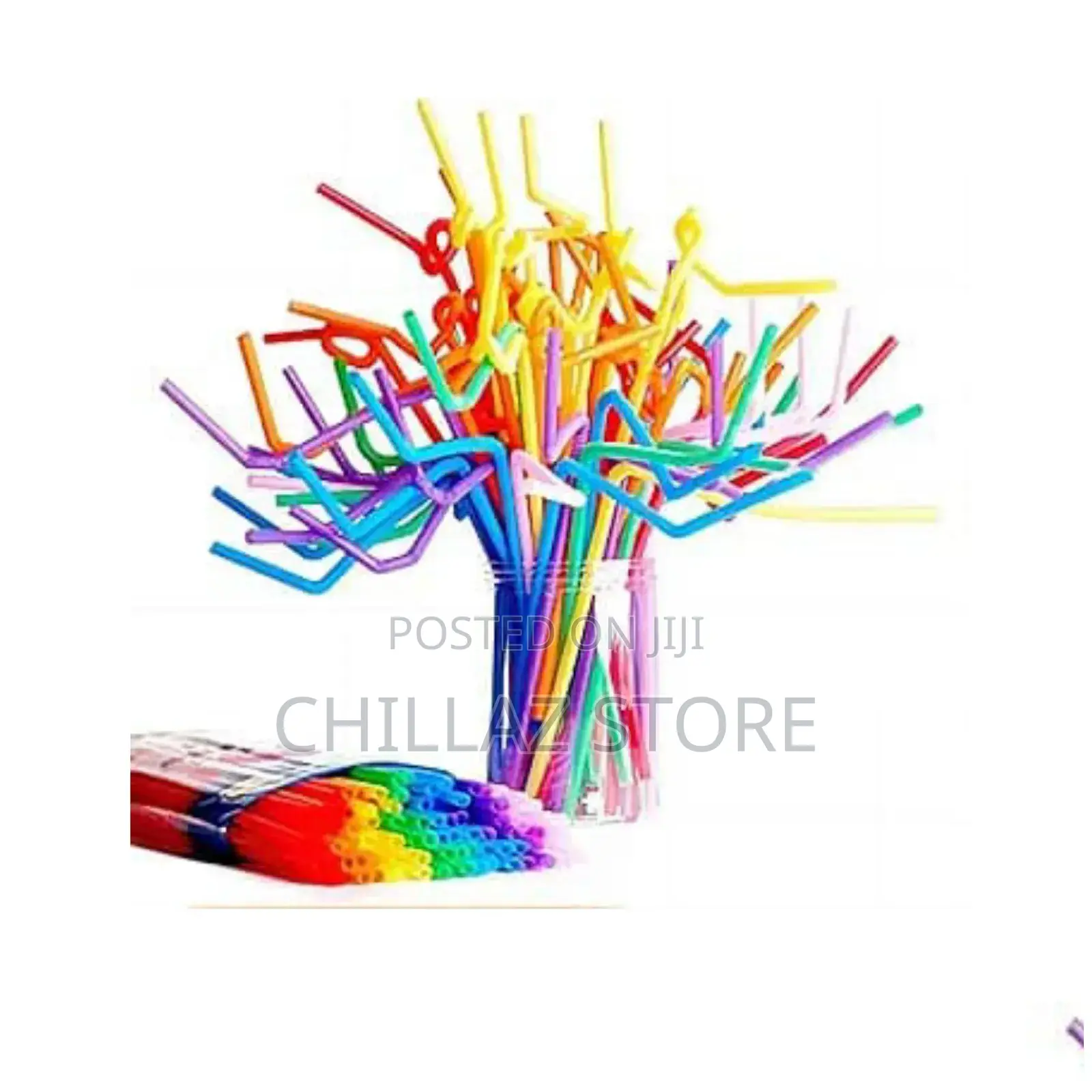 Long Flexible Disposable Jumbo Straws.