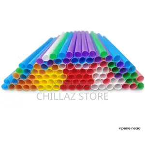 100pcs Jumbo Plastic Straws.