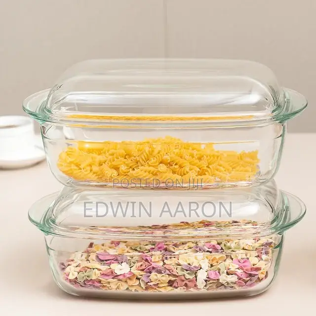 3pcs Rectangular Glass Serving Dishes ( Big Size )