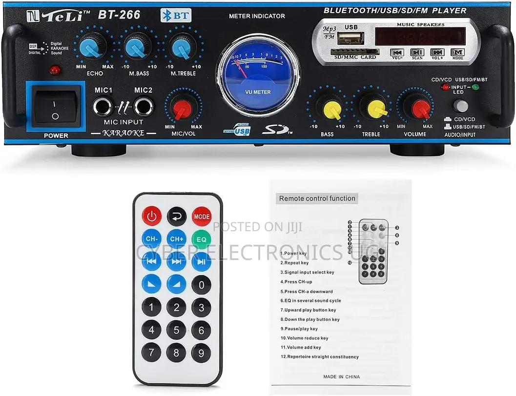 Bluetooth Hifi Audio Amplier With Remote FM/SD/MP3/USB
