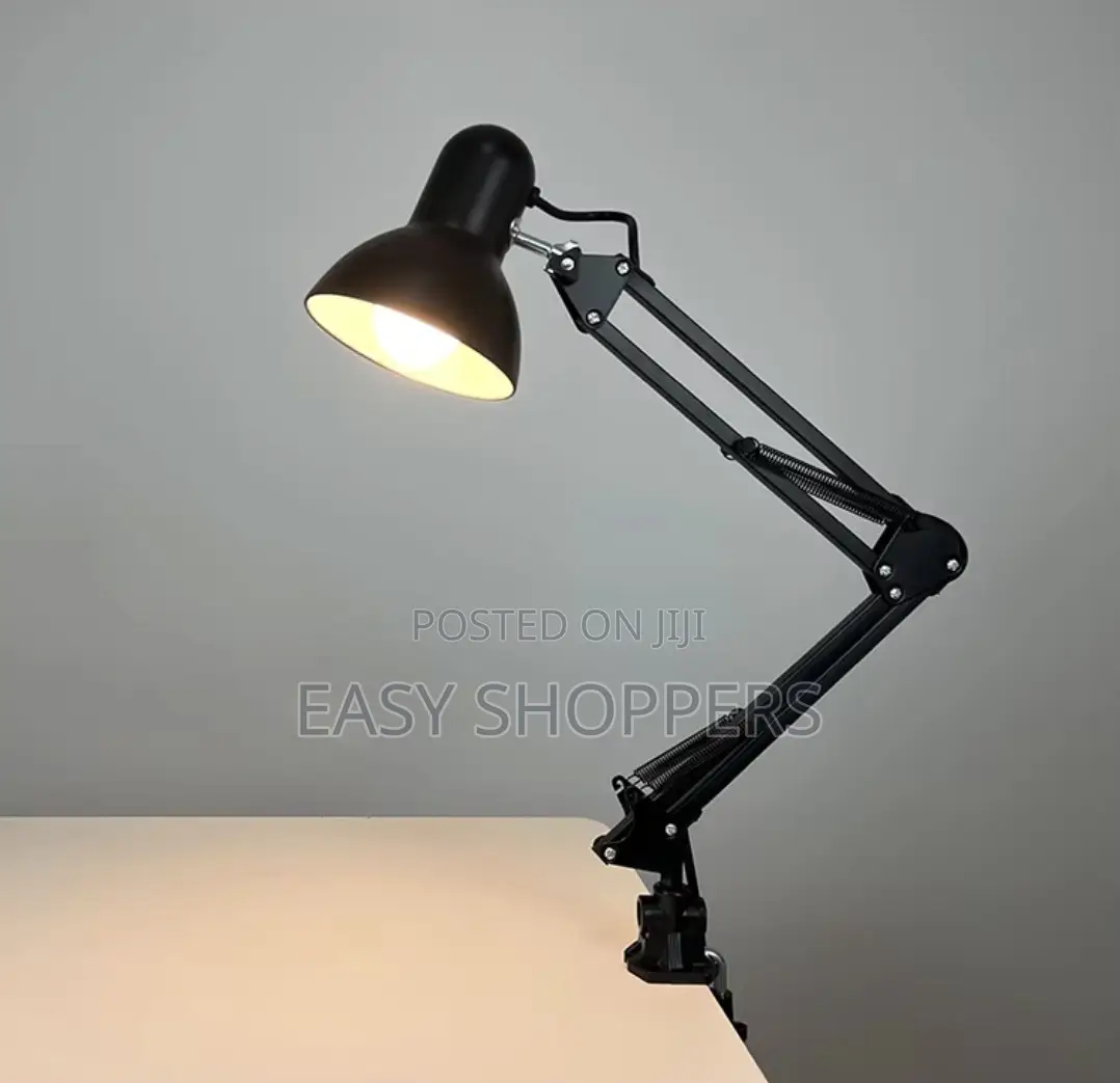 Desktop Clip Lamp, Swing Arm Desk Lamp - Black