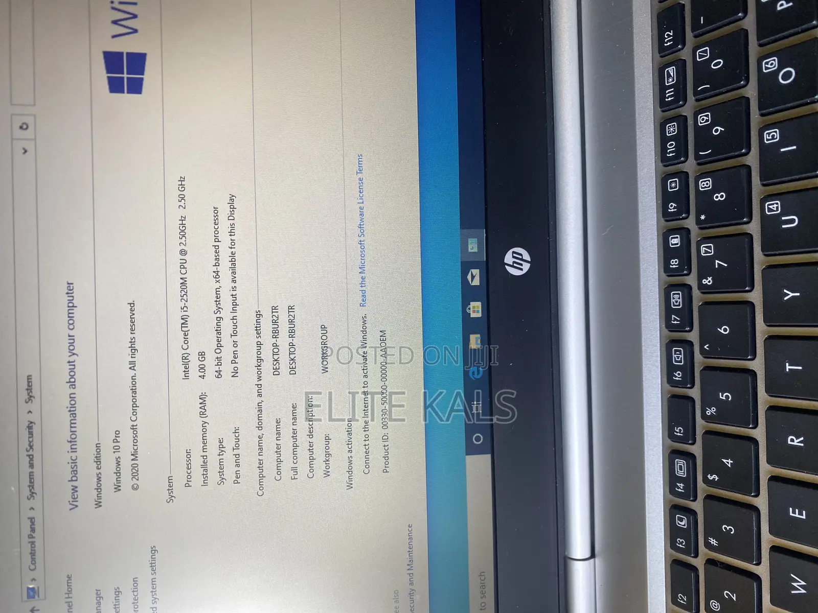 Laptop HP EliteBook 8460P 4GB Intel Core I5 HDD 250GB