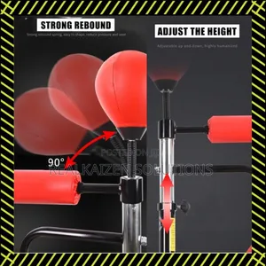 Adjustable Height 360 Spinning Reflex M/Arts Punching Bag