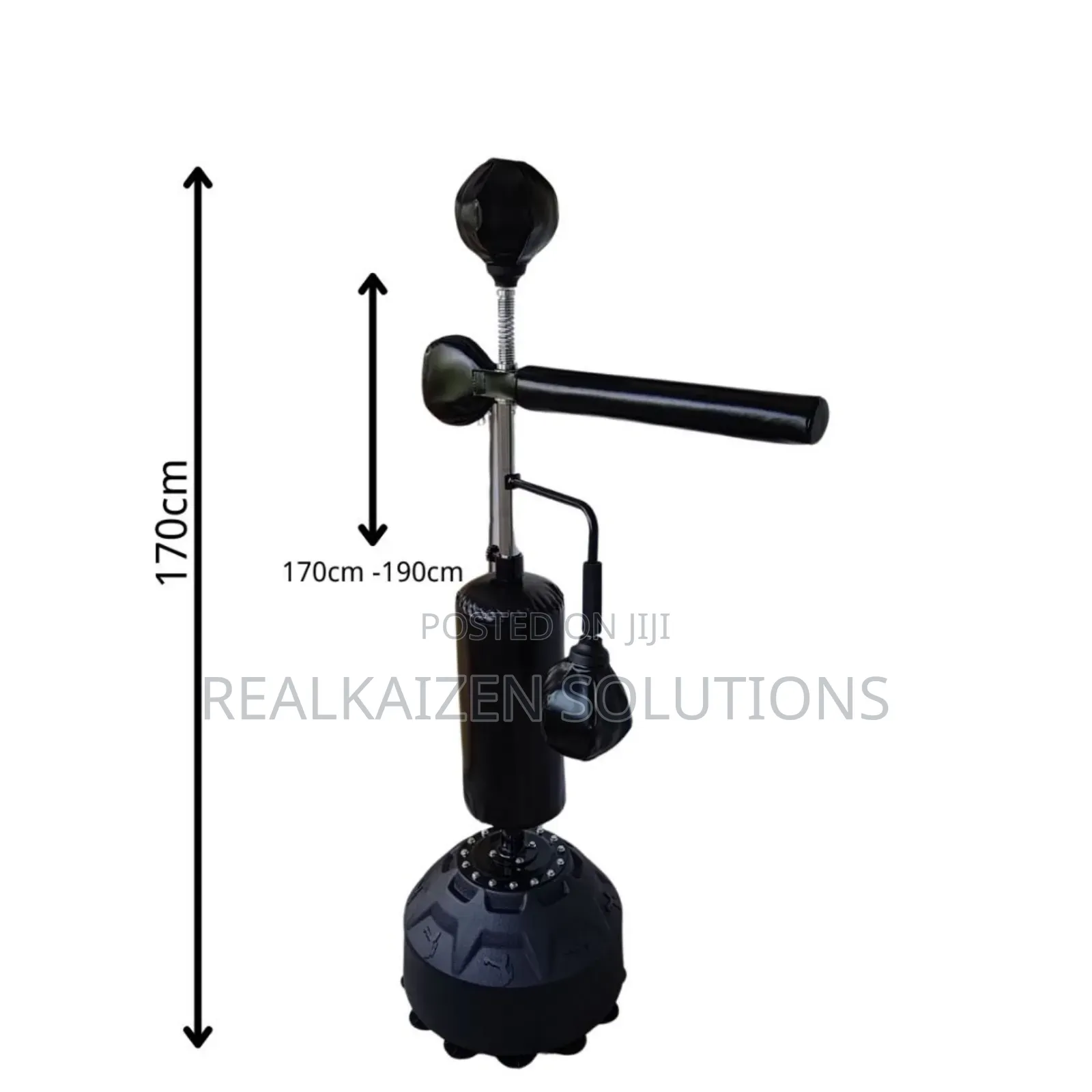 Adjustable Height 360 Spinning Reflex M/Arts Punching Bag