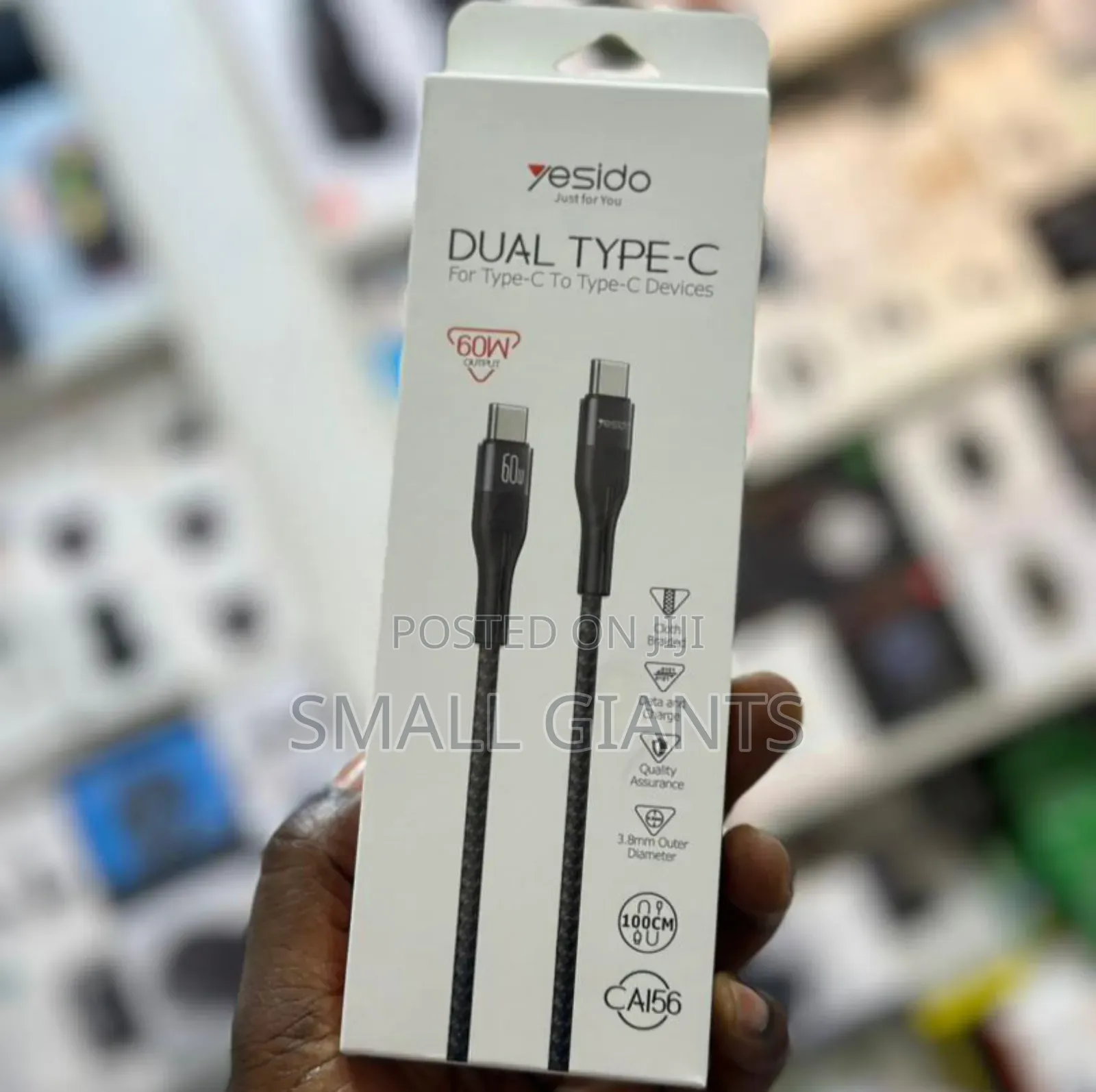 Yesido CA156 Type-C to Type-C 60W Data Cable