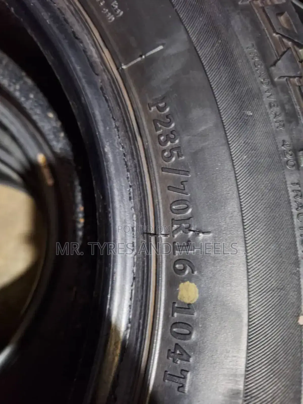 235 70 R16 Used in the Type of Conforser.