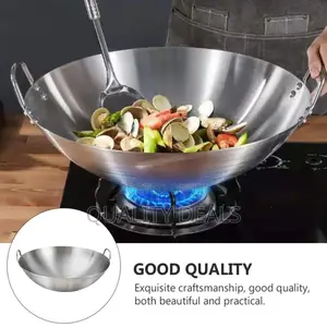 Stainless Steel Wok Deep Frying Pan, Cooking Pot