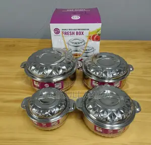 4pcs Steel Double Deck Heat Preservation Food Warmer Boxes