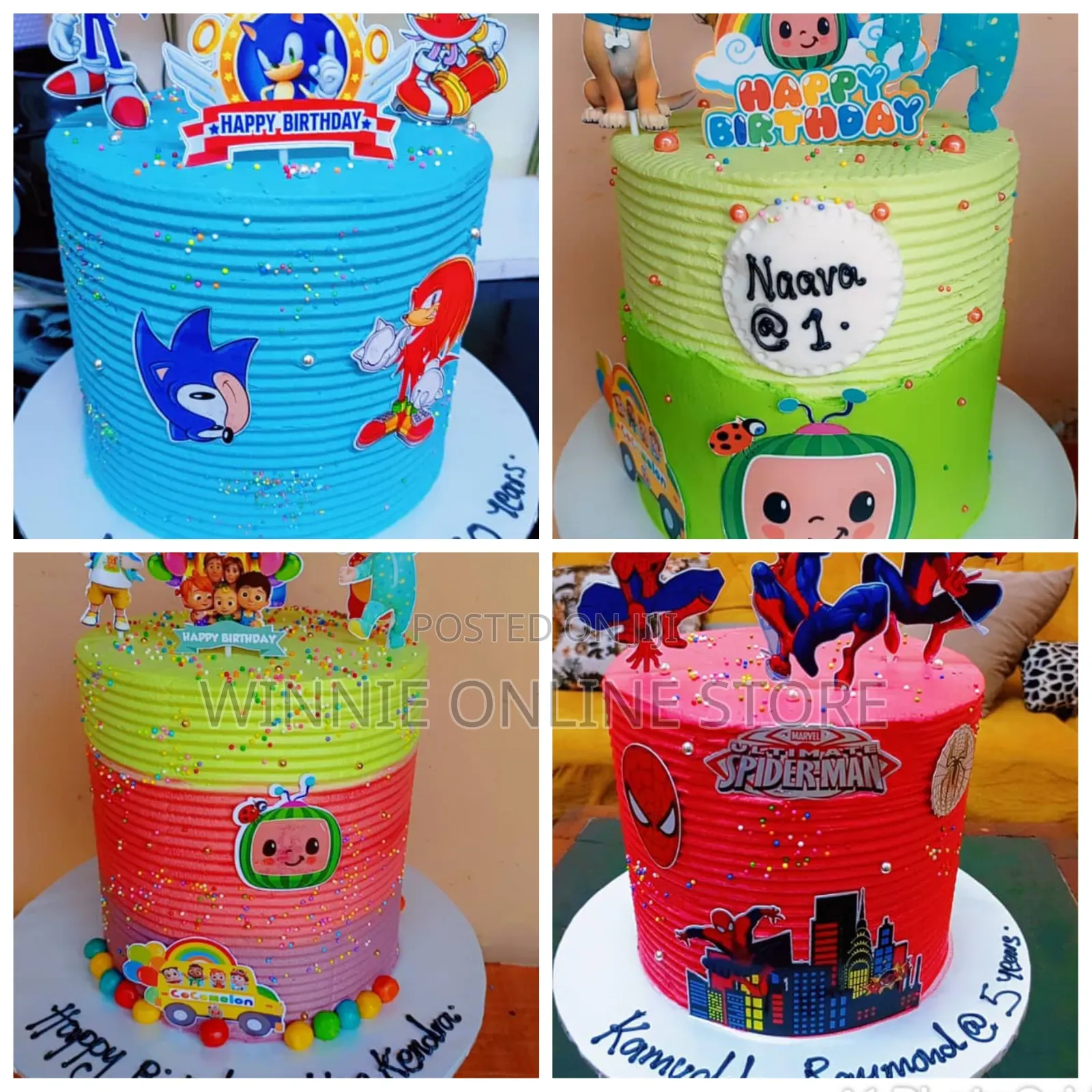 Kids All Sorts of Cartoon Cakes Available