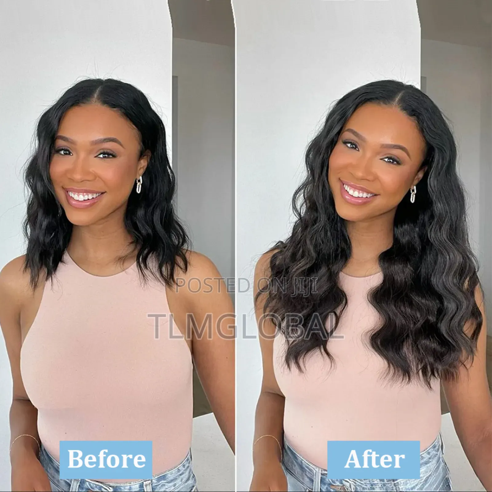 10" Clip In Body Wave Straight Hair Wig Extensions 120g