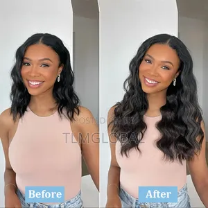 10" Clip In Body Wave Straight Hair Wig Extensions 120g