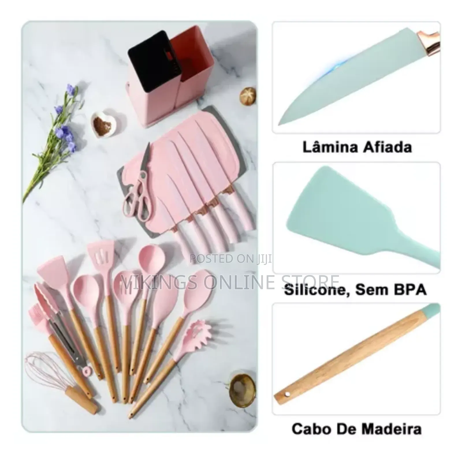 19 Pieces Kit Complete Nonstick Silicone Utensils Set
