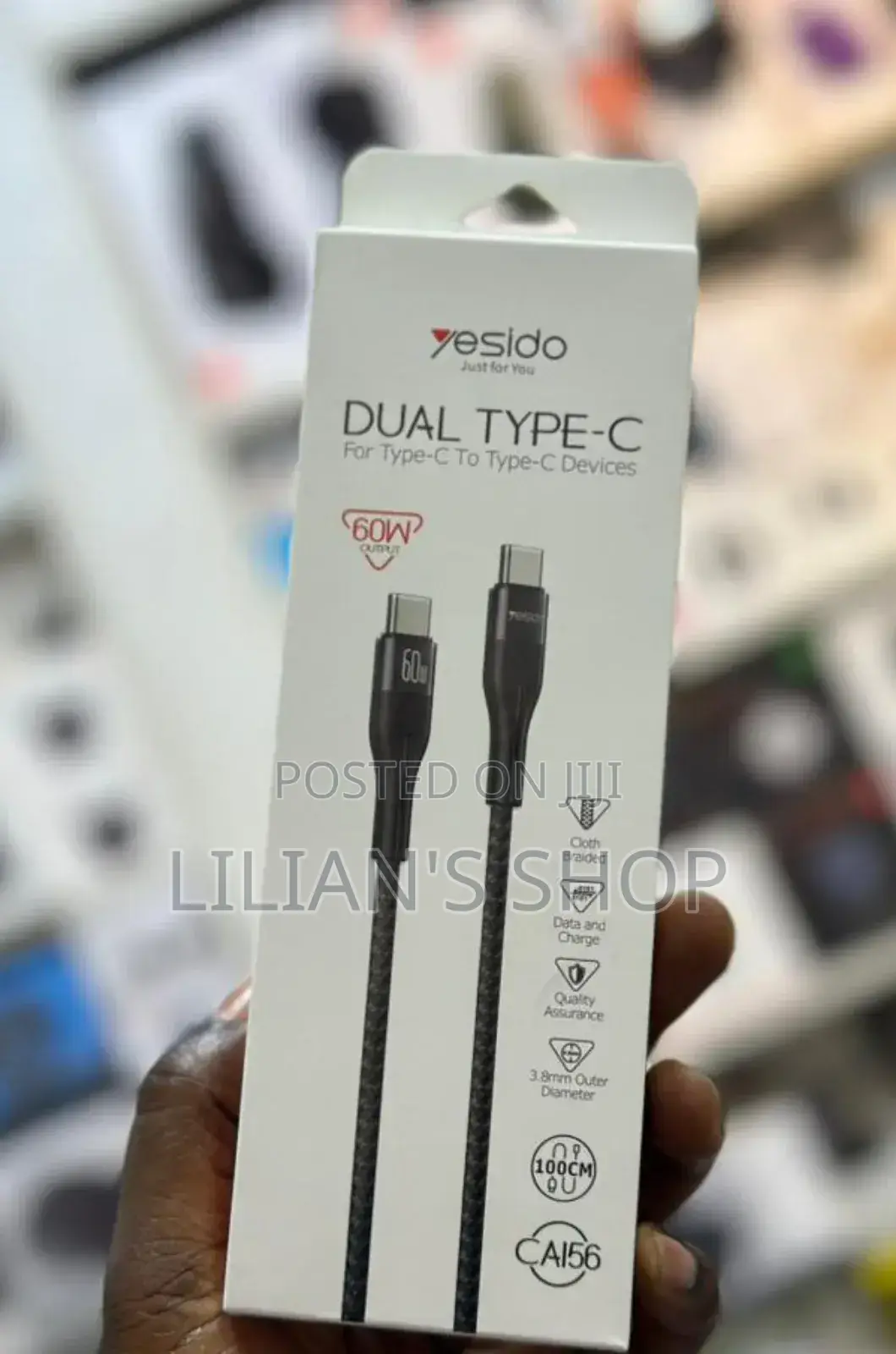 Yesido Type C to C (60W) Output